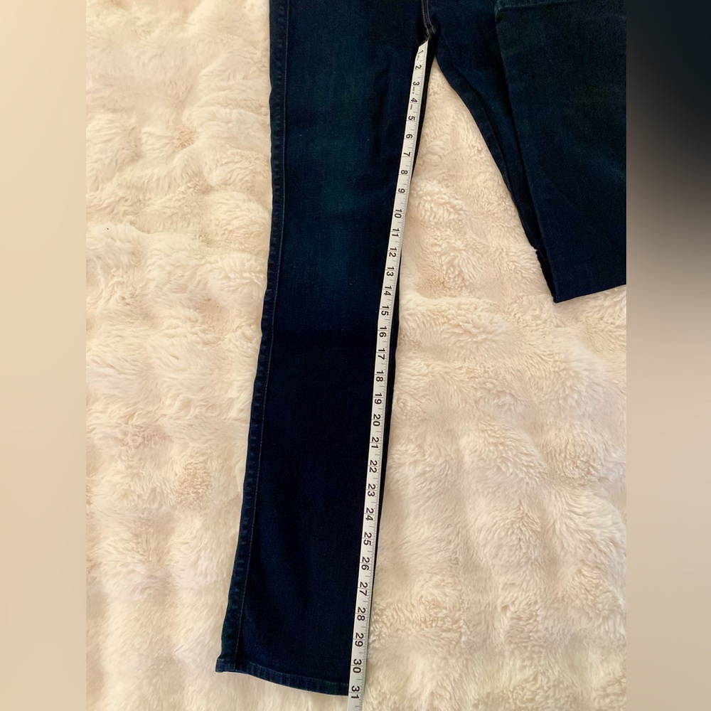 7 For All Mankind Dark Indigo Straight Leg Jeans - Picture 9 of 10